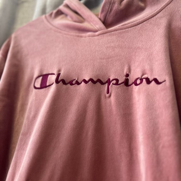 Ultra Soft Champion Hoodie Rose Pink Velvet - Picture 3 of 8